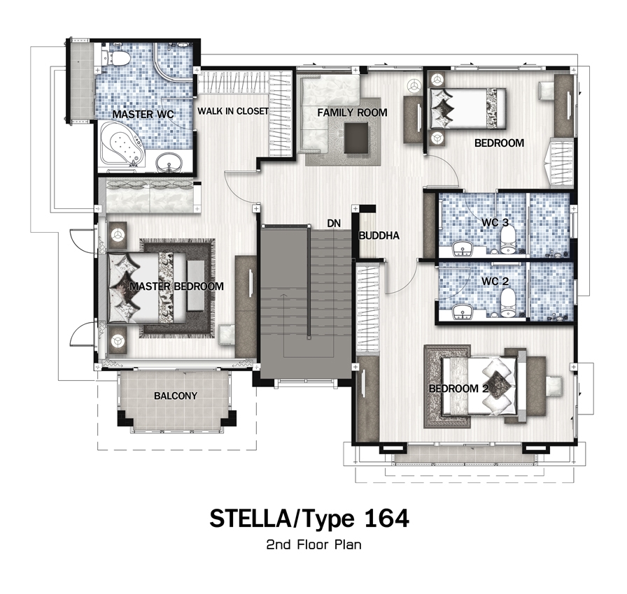 แปลนชั้น 2 บ้าน Stella
