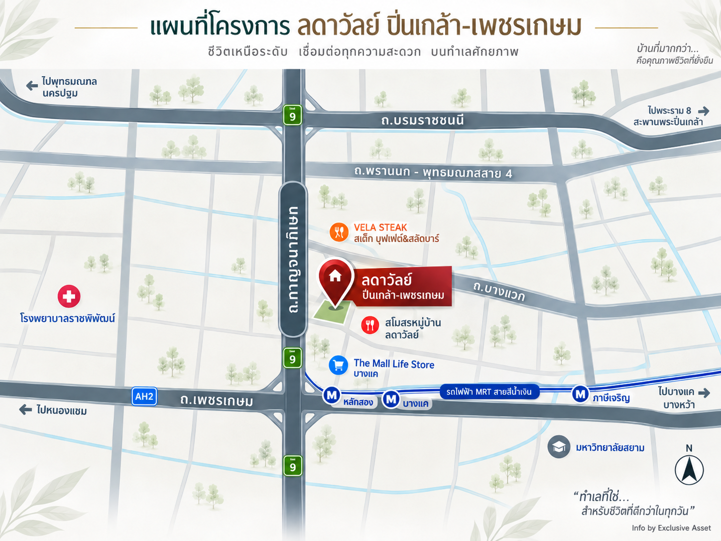 Featured corner home at Ladawan Pinklao-Petchkasem