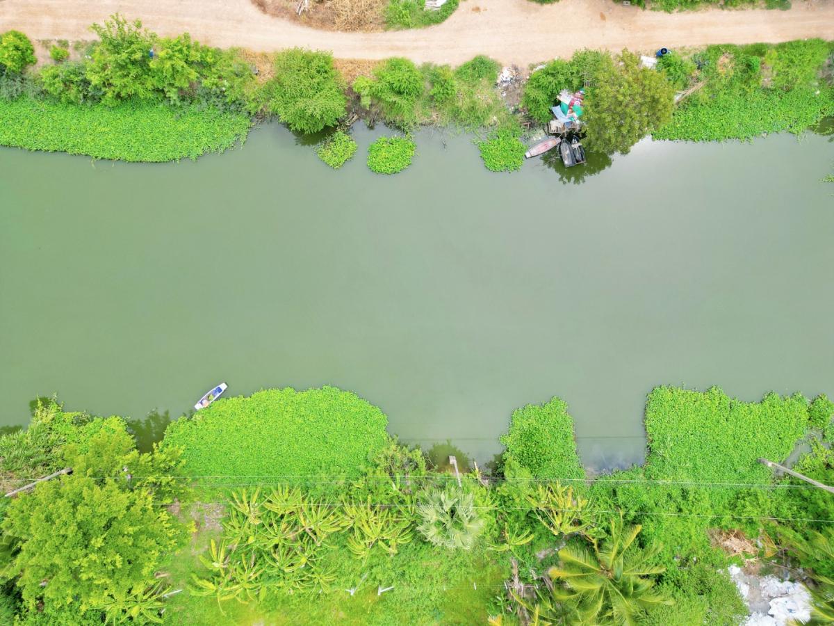 ขายที่ดินเปล่าติดคลองพระอุดม ปากเกร็ด นนทบุรี 3 ไร่ ใกล้วัดท่าเกวียน อบต. คลองข่อย ถนน 345